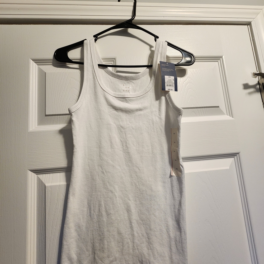 A New Day Classic White Tank Top